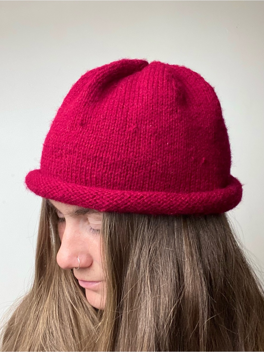 Cozy Knit Beanie Hat - Raspberry Pink